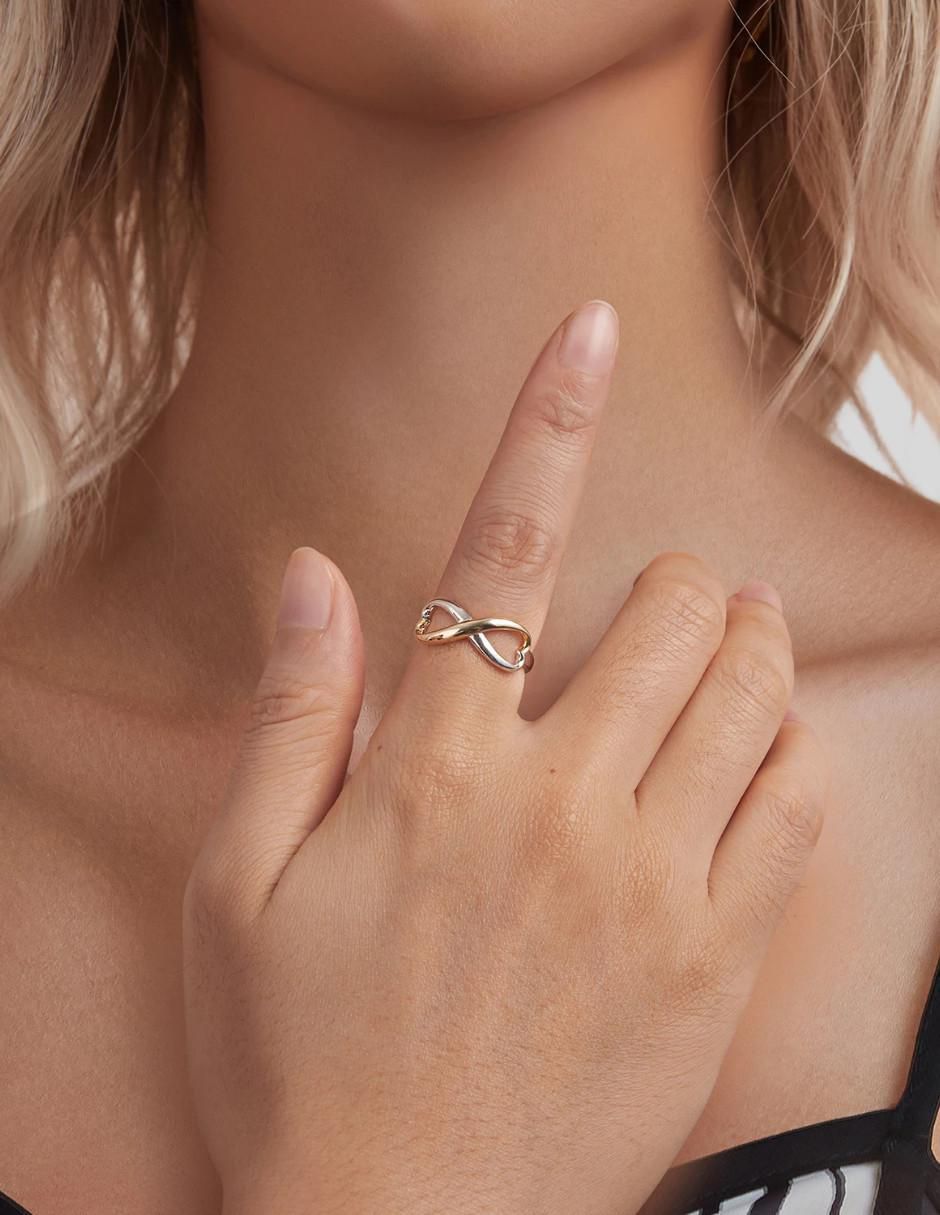 Anillo de infinito Beauty P 925 de plata brillante