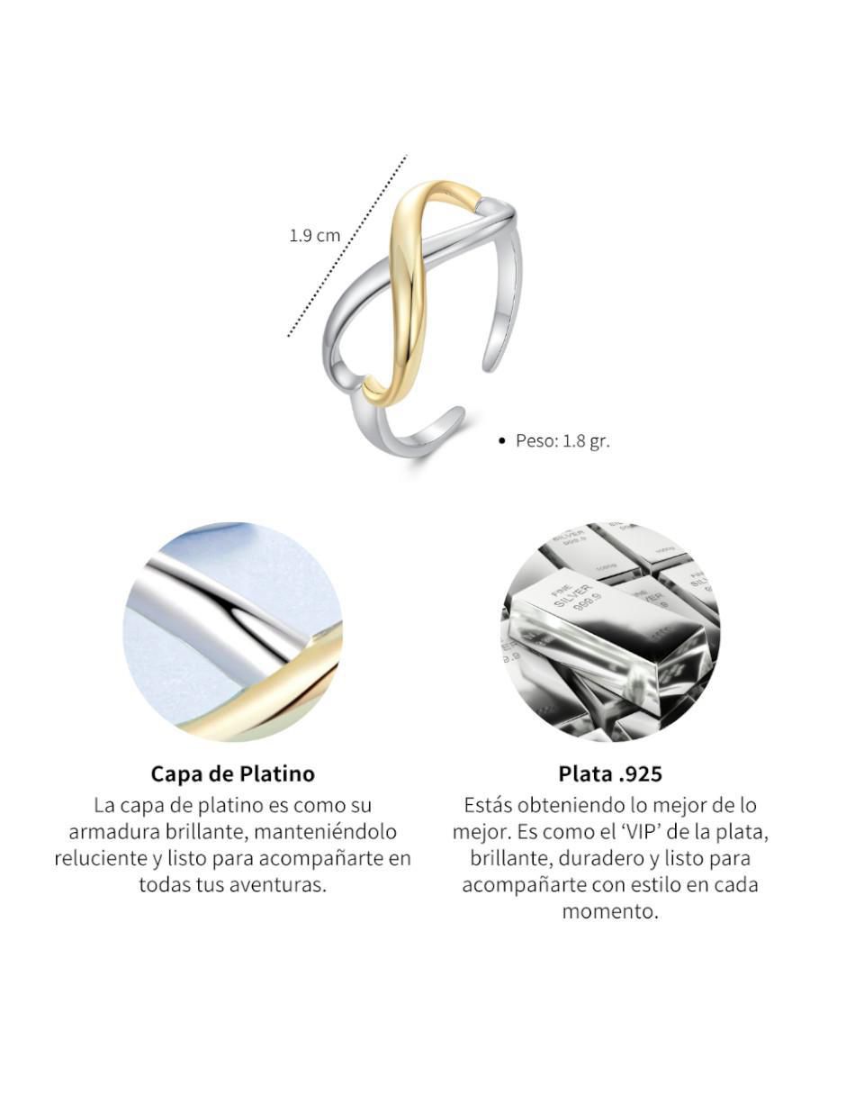 Anillo de infinito Beauty P 925 de plata brillante