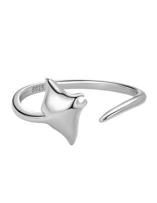 Anillo de mantarraya Nature P 925 de plata brillante Anillo de mantarraya Nature P 925 de plata brillante