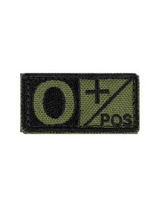 Parche decorativo para ropa Tipo de sangre O+pos aplicación bordado