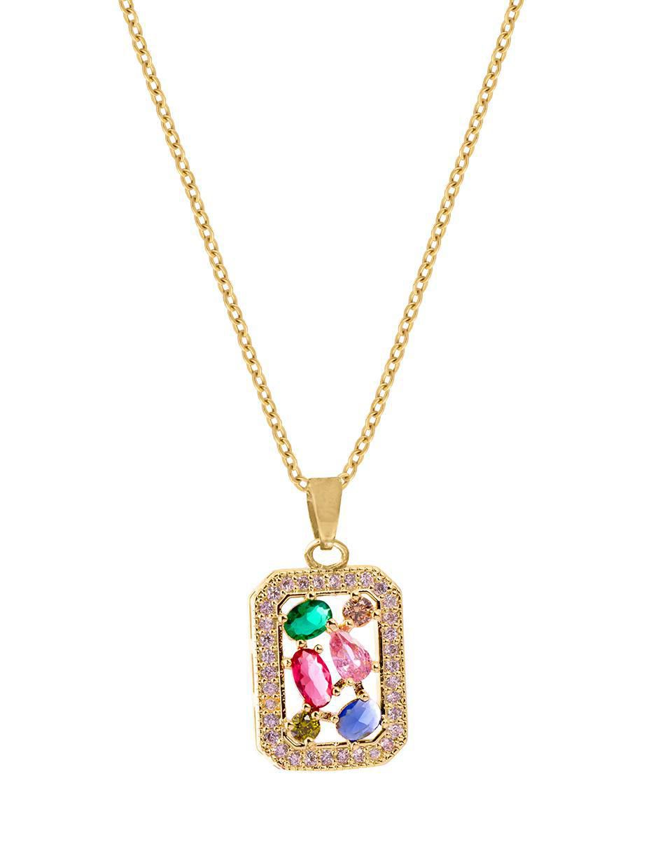 Collar cuadrada 18 K