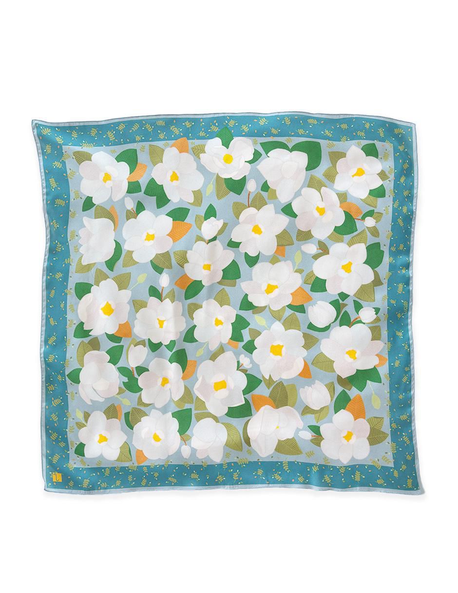 Mascada con estampado floral para mujer