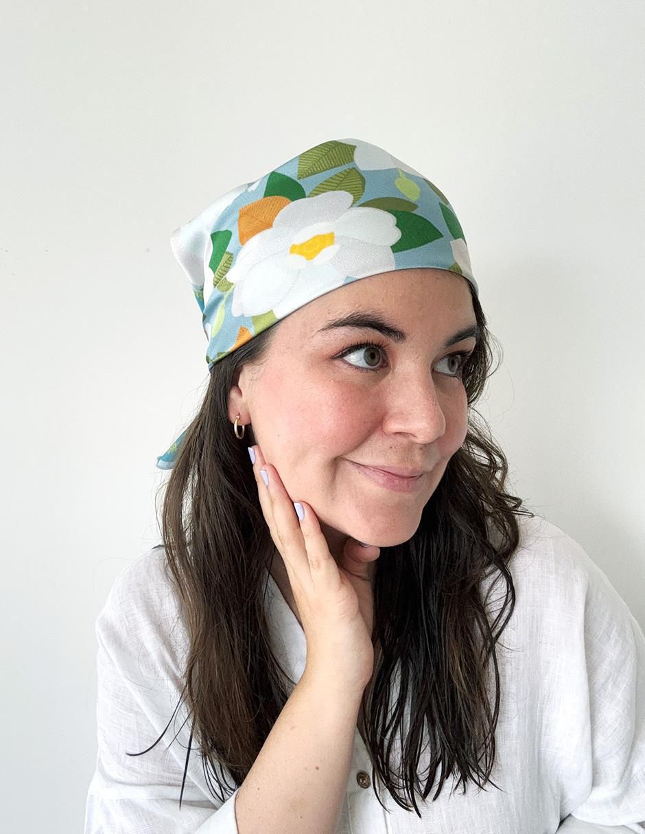 Mascada con estampado floral para mujer 2