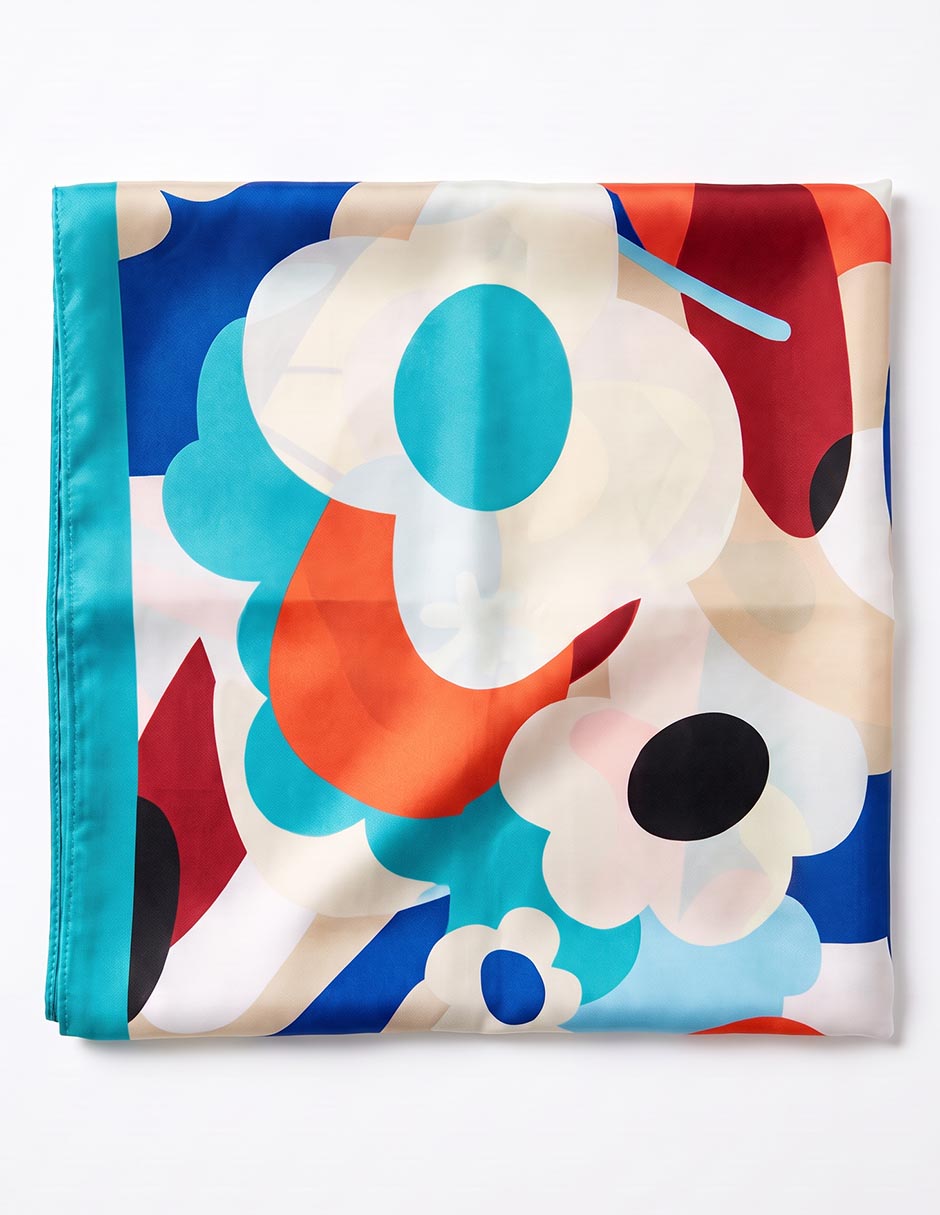Mascada con estampado floral para mujer 3
