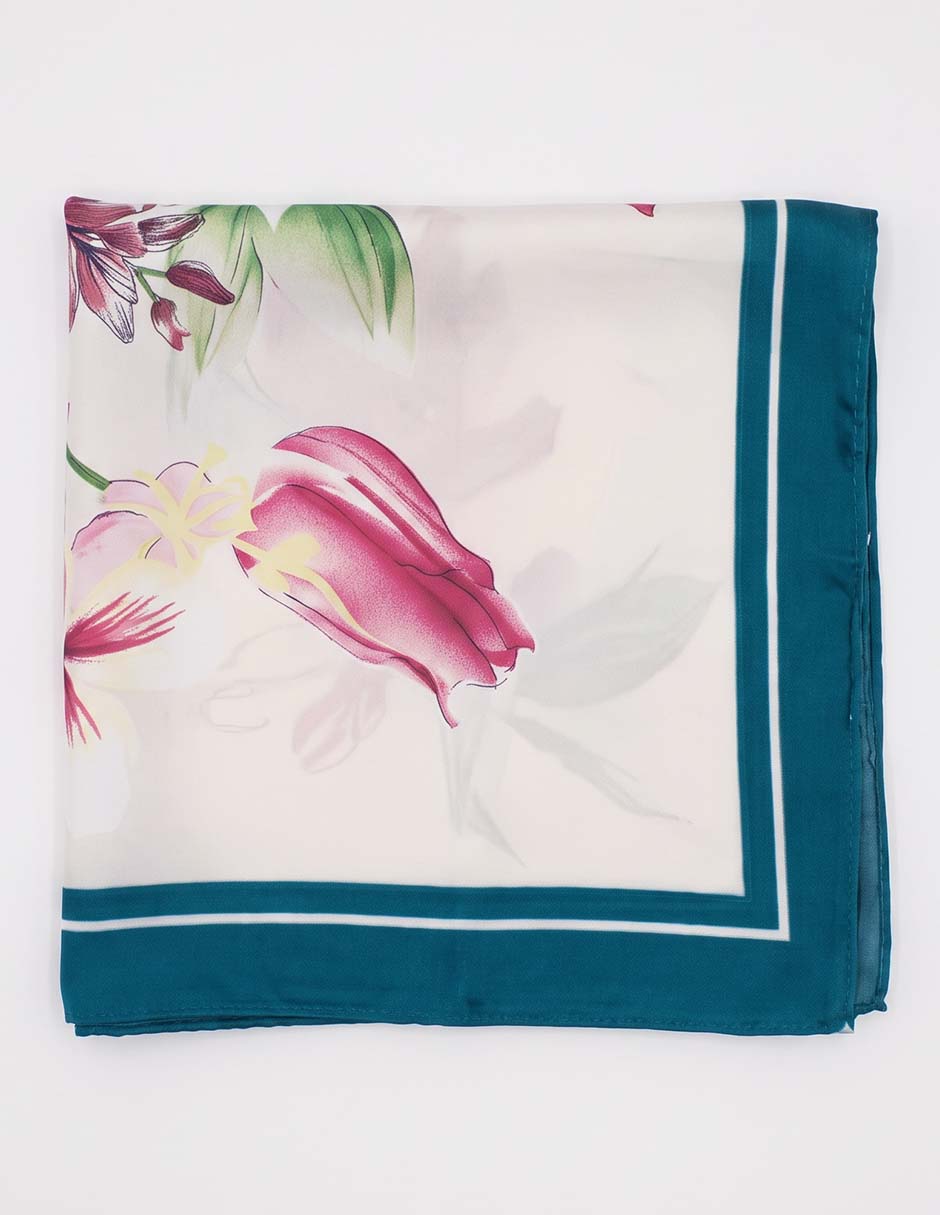 Mascada con estampado floral para mujer 3