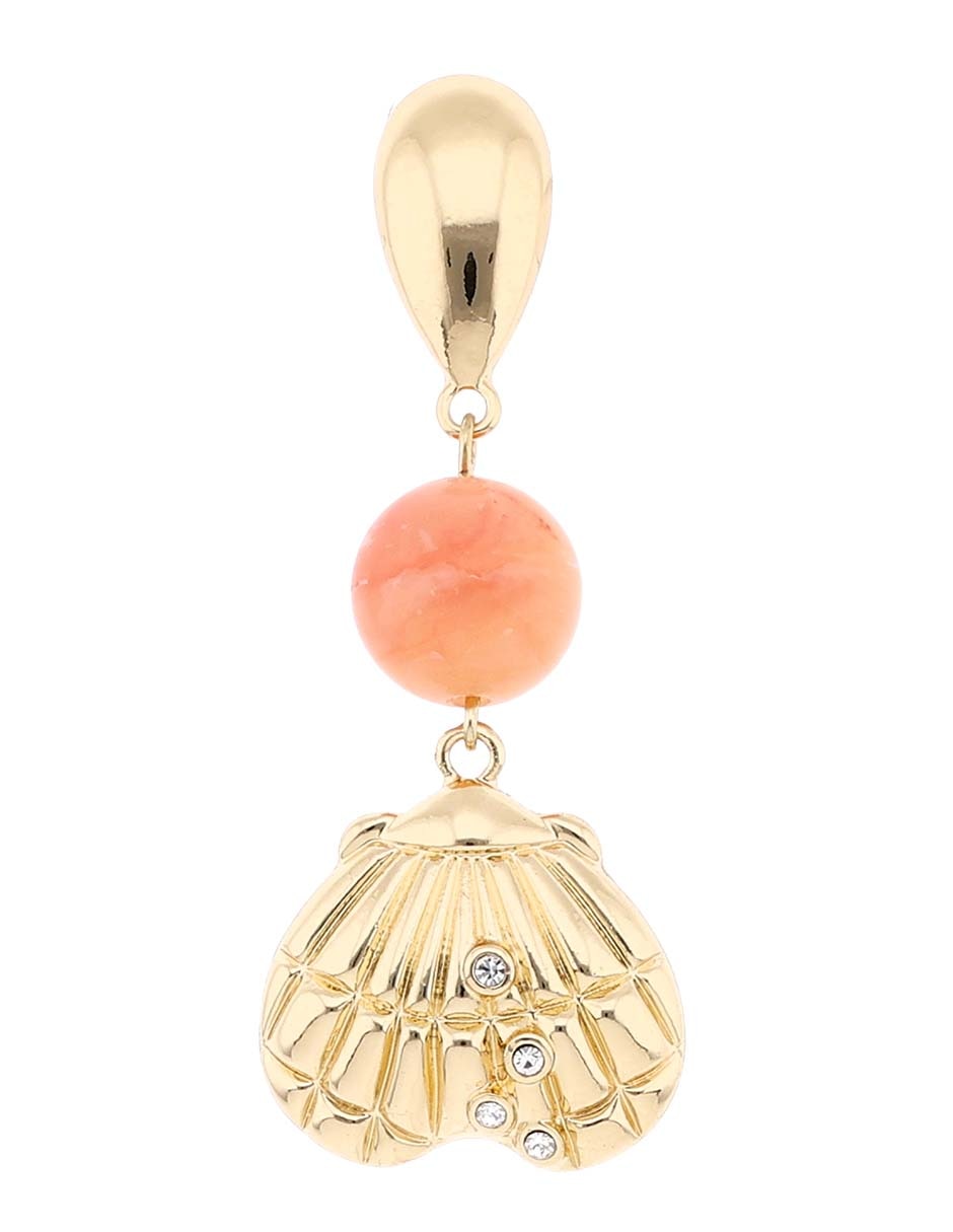Aretes de corazón con acabado brillante