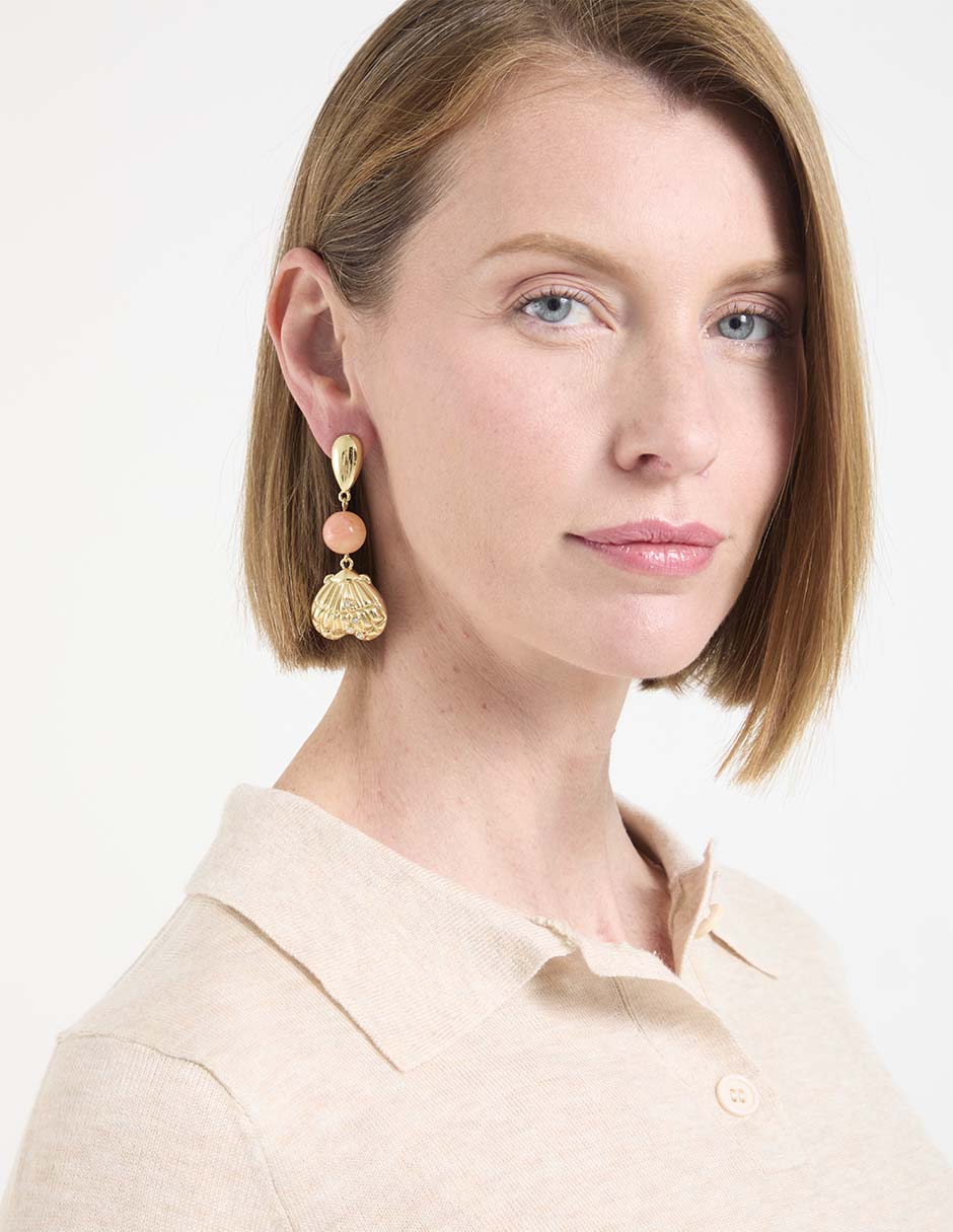 Aretes de corazón con acabado brillante 4