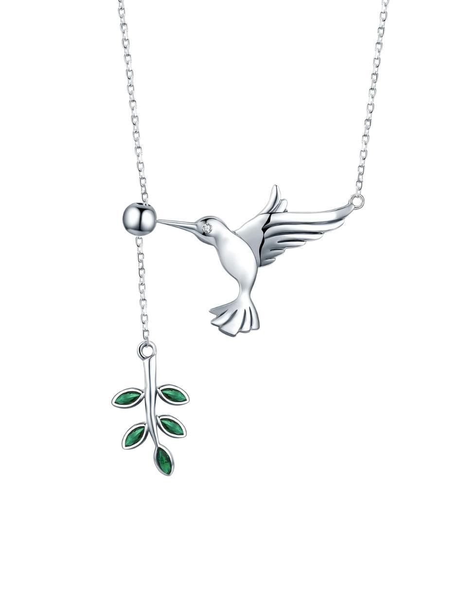 Collar colibrí Nature de plata P 925