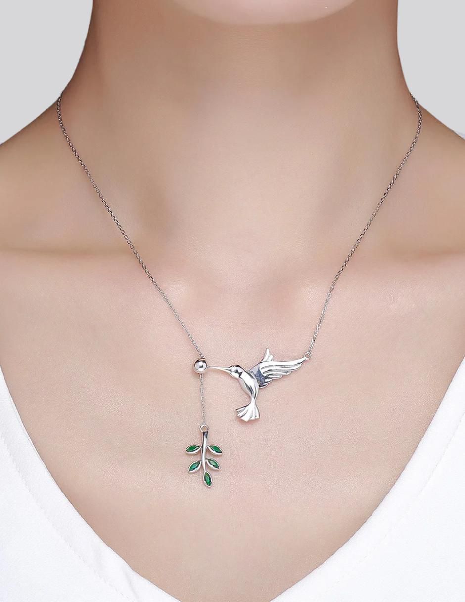Collar colibrí Nature de plata P 925 2