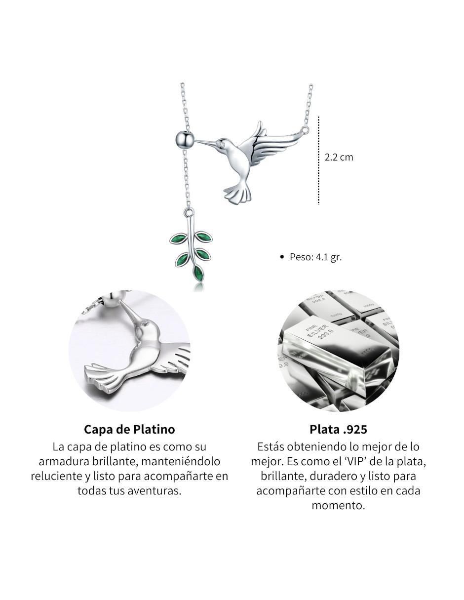 Collar colibrí Nature de plata P 925 4