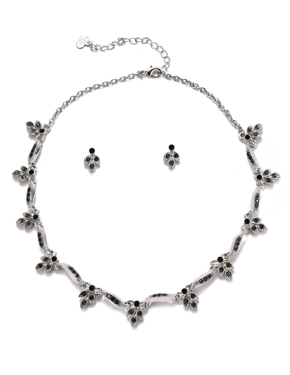 Aretes y collar cristal 5