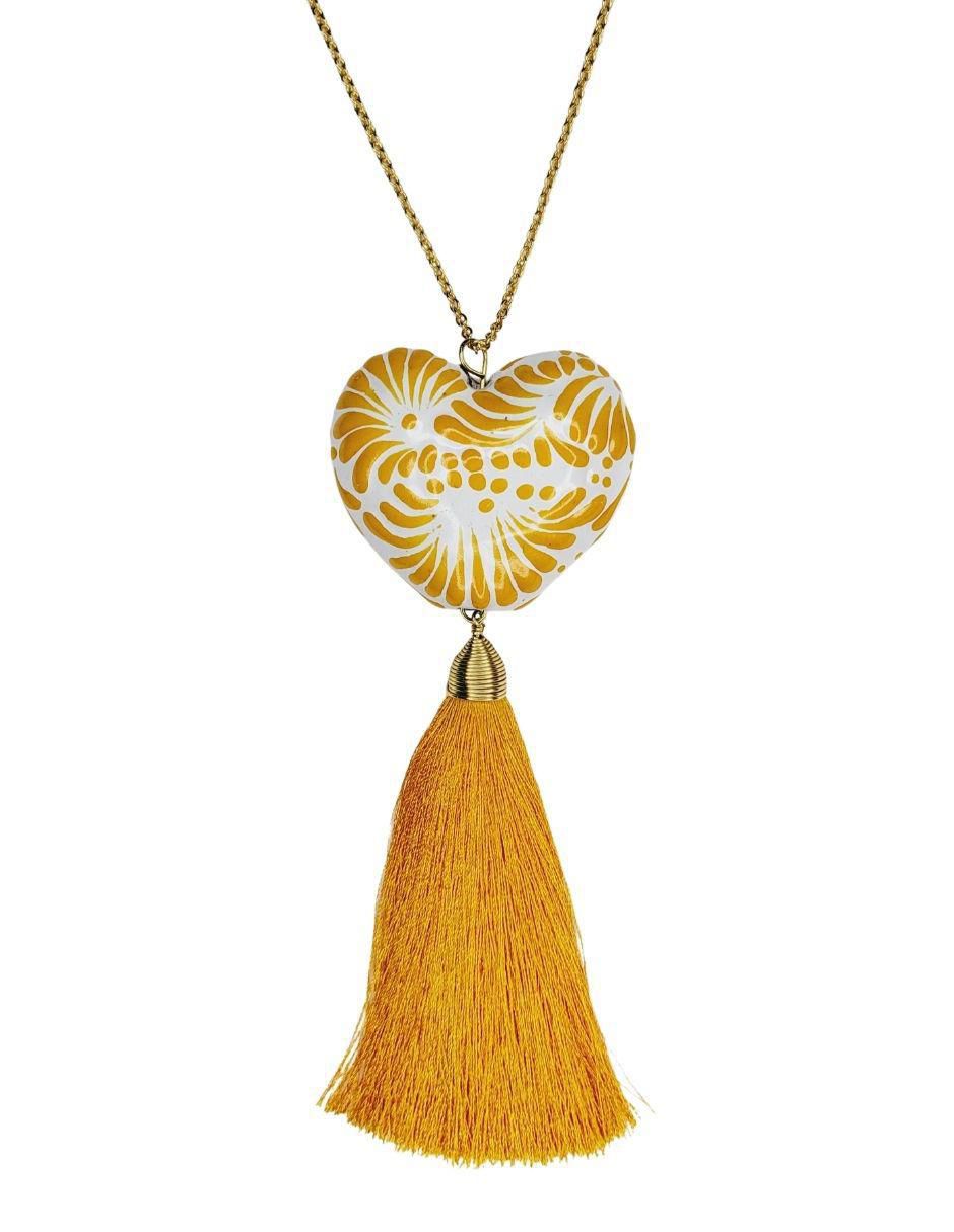 Collar de corazón Talavera 24 K Collar de corazón Talavera 24 K