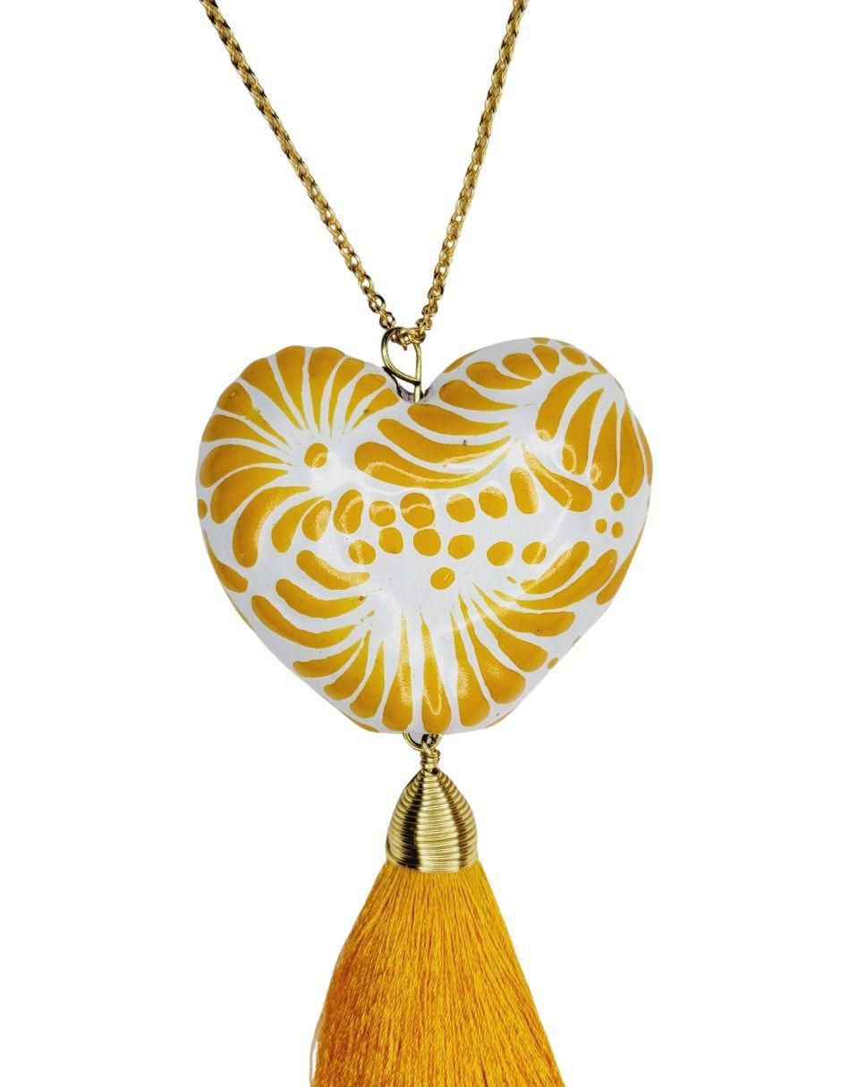 Collar de corazón Talavera 24 K 5