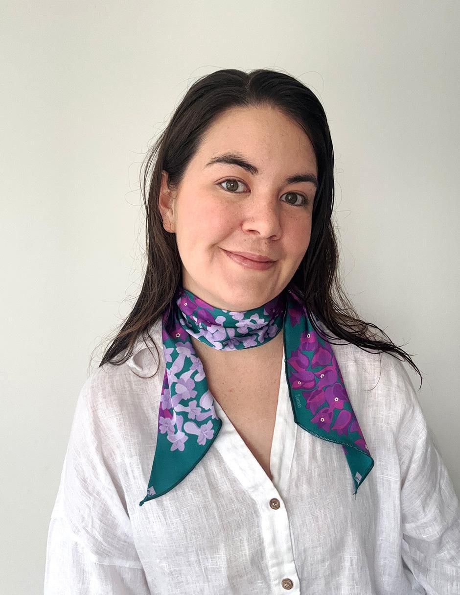 Mascada con estampado floral para mujer 3