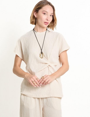 Playera manga corta cuello redondo para mujer 1