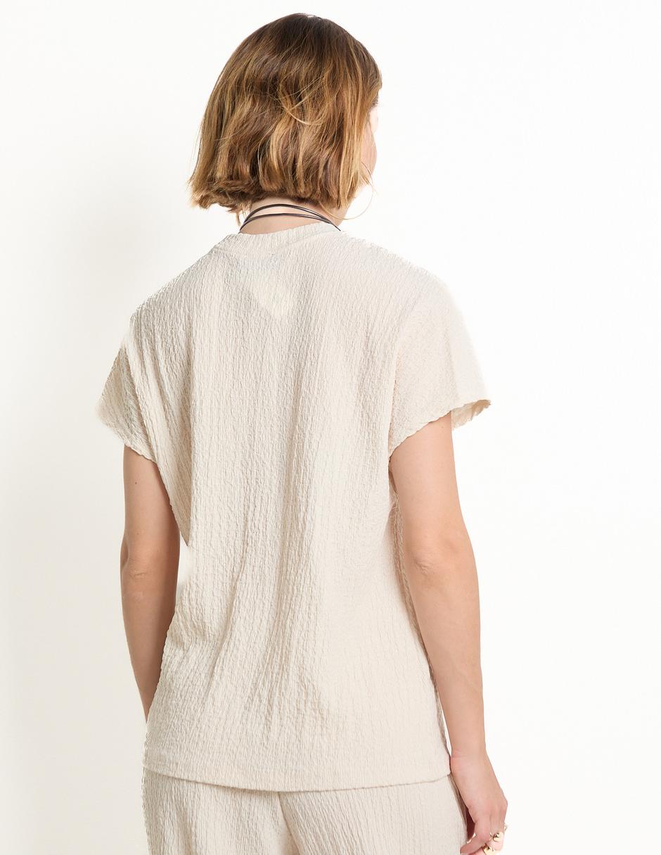 Playera manga corta cuello redondo para mujer 2