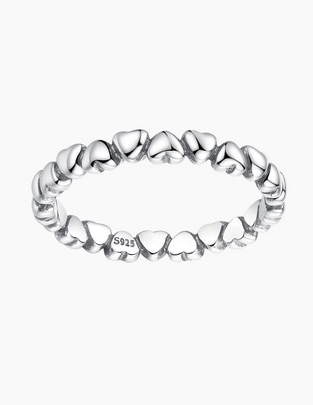 Anillo de corazón Beauty P 925 de plata pulido Anillo de corazón Beauty P 925 de plata pulido