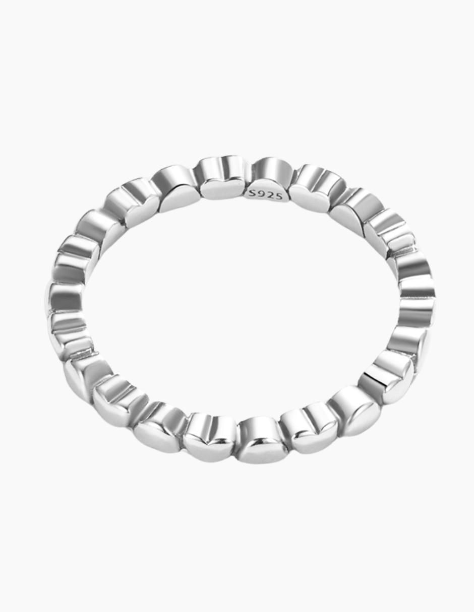 Anillo de corazón Beauty P 925 de plata pulido