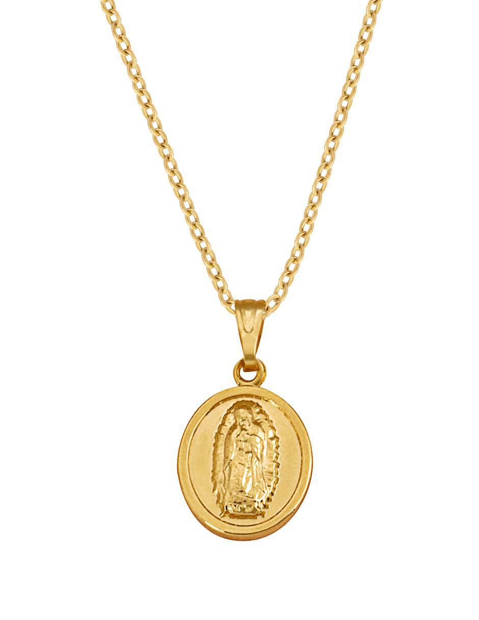Collar con dije Virgen de Guadalupe circular Collar con dije Virgen de Guadalupe circular