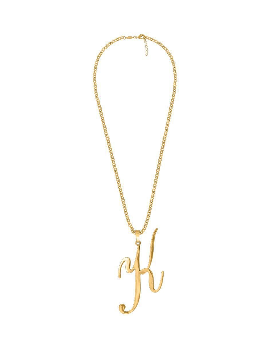 Collar con dije de letra k 3