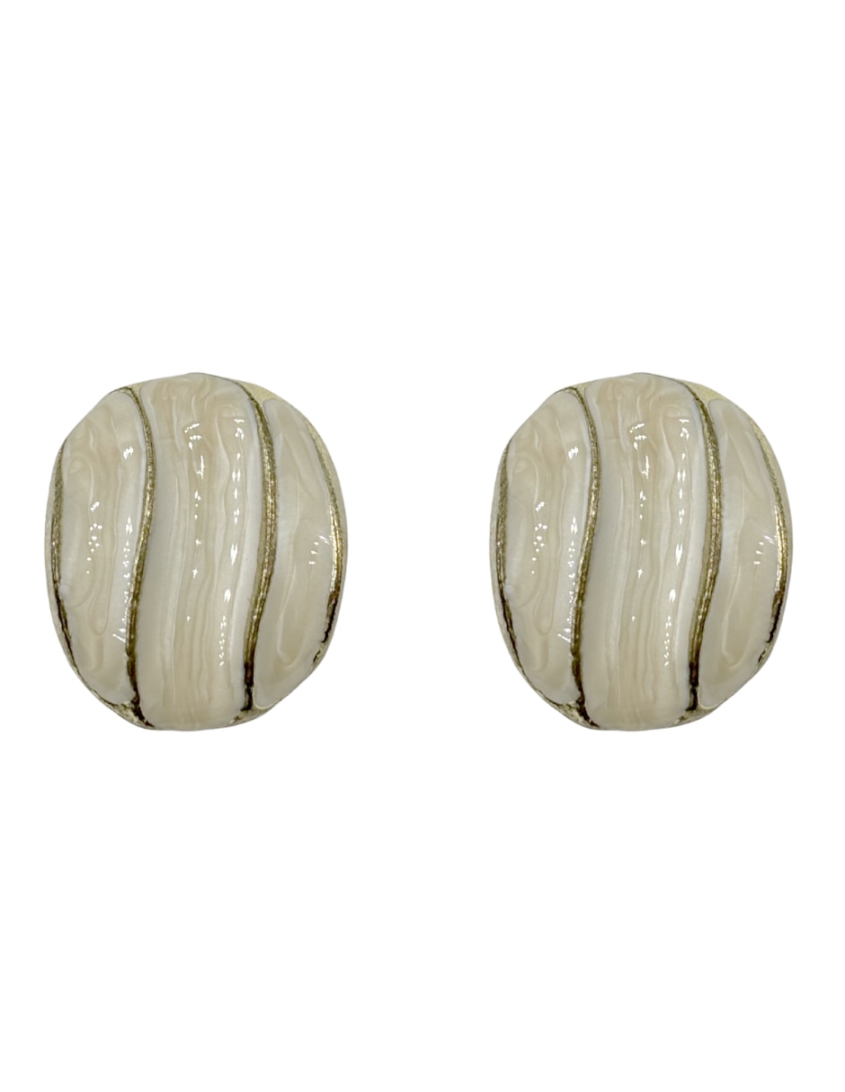Aretes circulares con acabado esmaltado