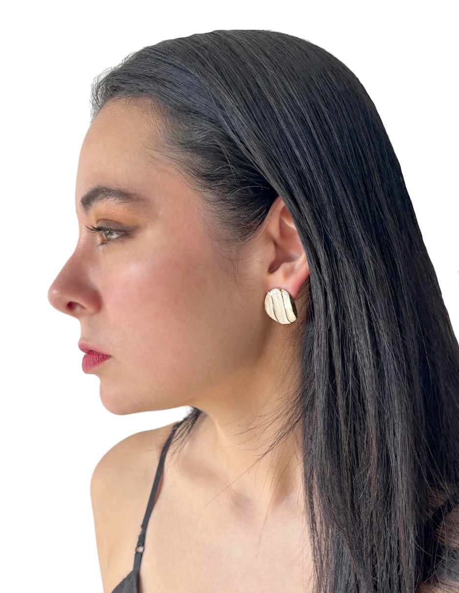 Aretes circulares con acabado esmaltado 2