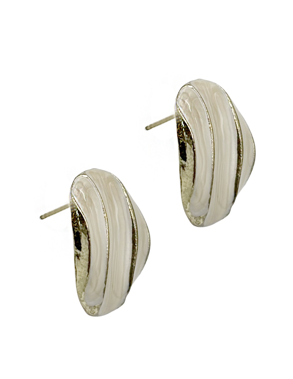 Aretes circulares con acabado esmaltado 4