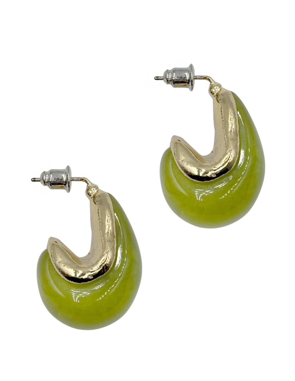 Aretes de gota con acabado brillante 3