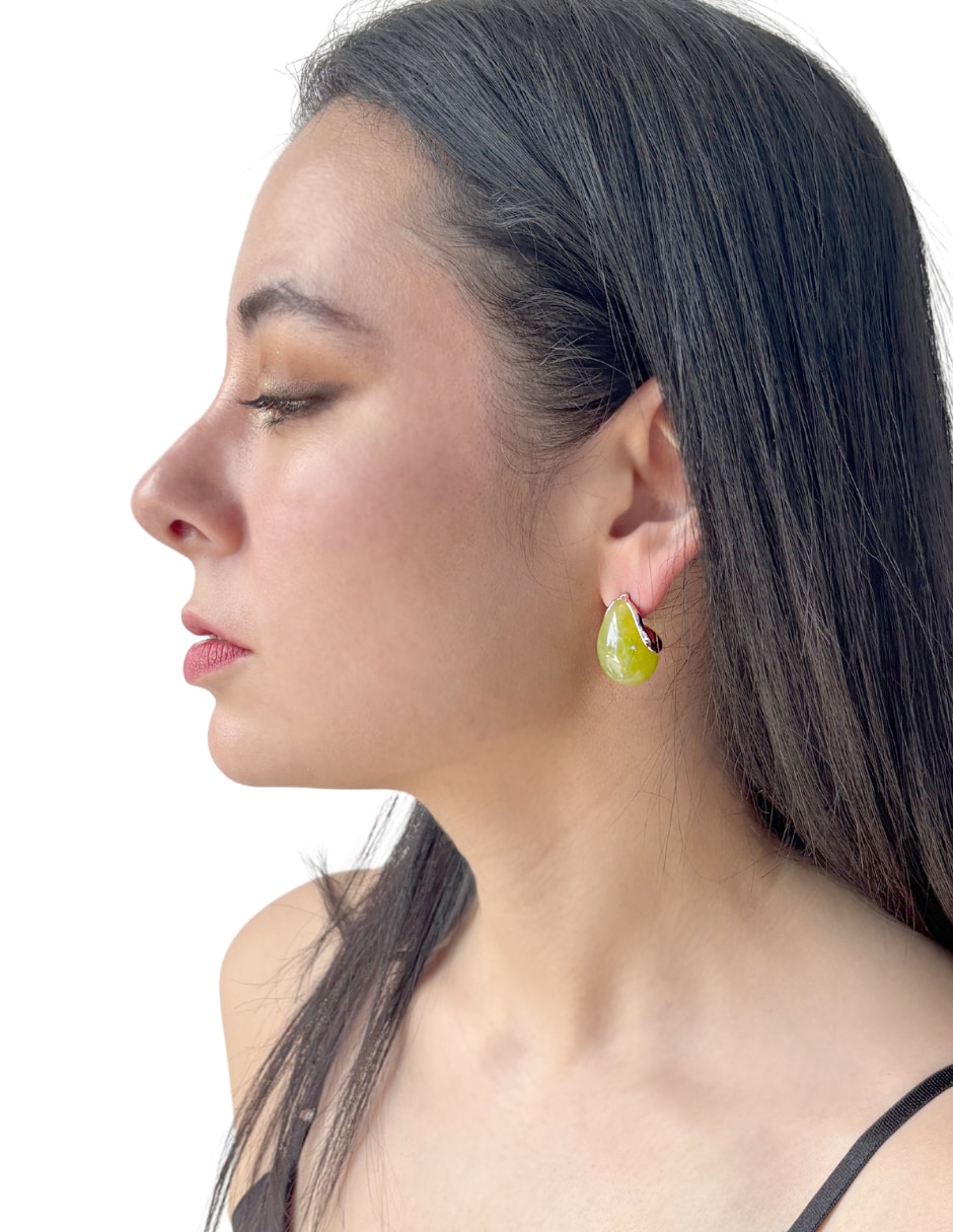 Aretes de gota con acabado brillante 4