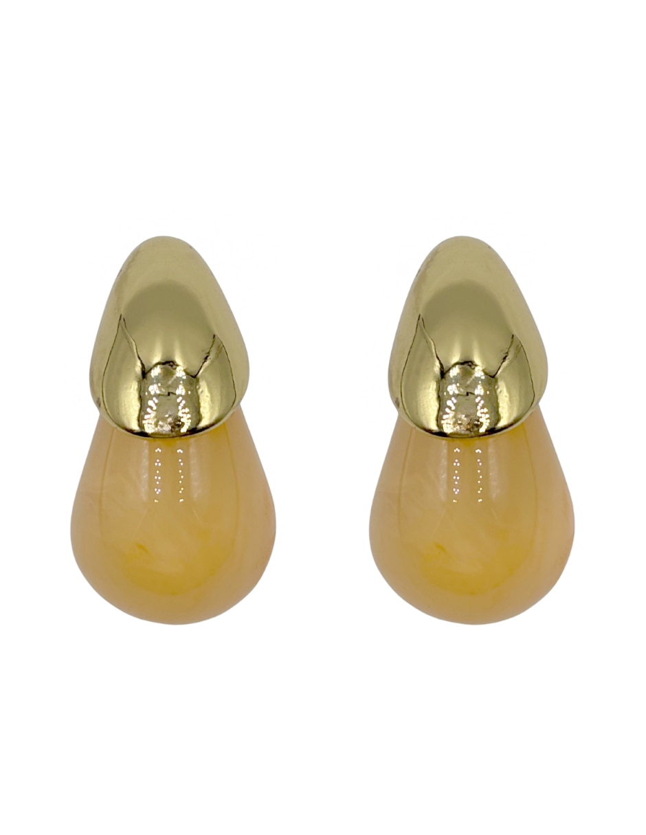 Aretes largos de gota Map con acabado liso