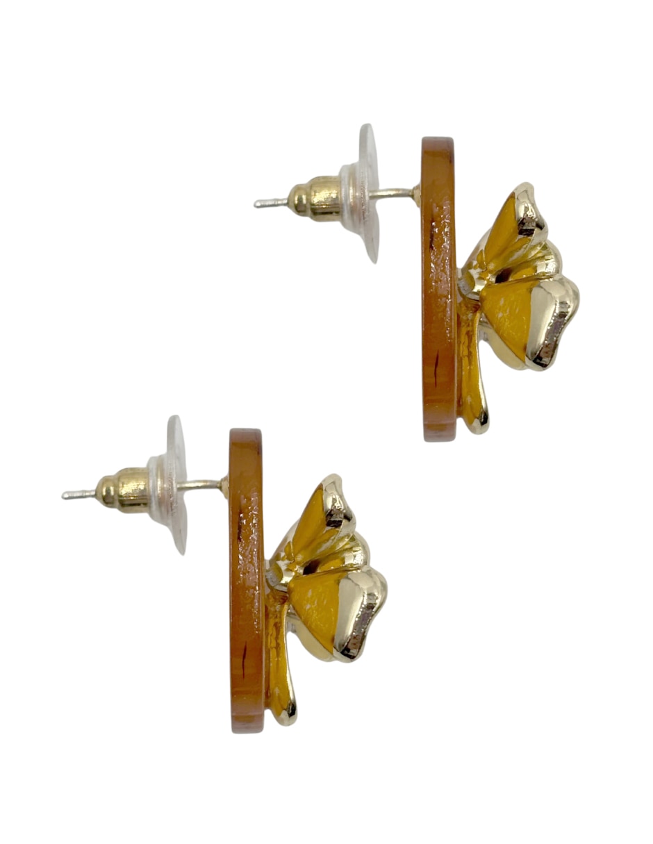 Aretes circulares con acabado martillado 2