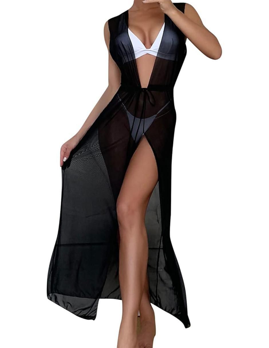 Salida de playa vestido con pompón para mujer