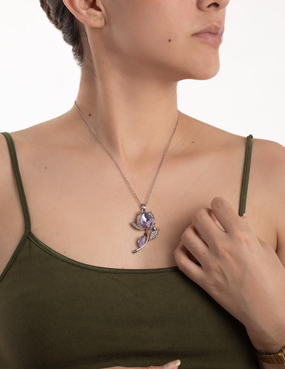 Collar con dije flor 2