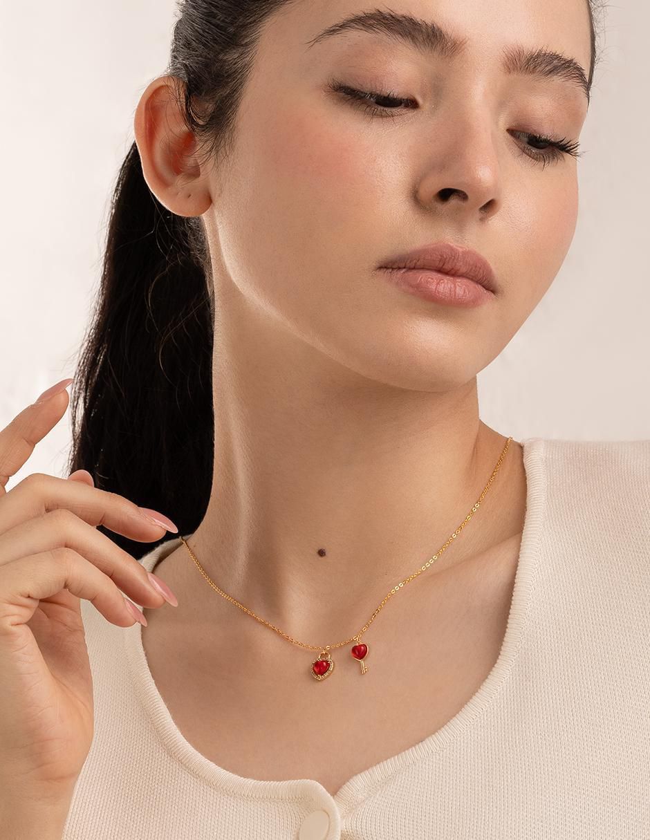 Collar corazón 18 K 3