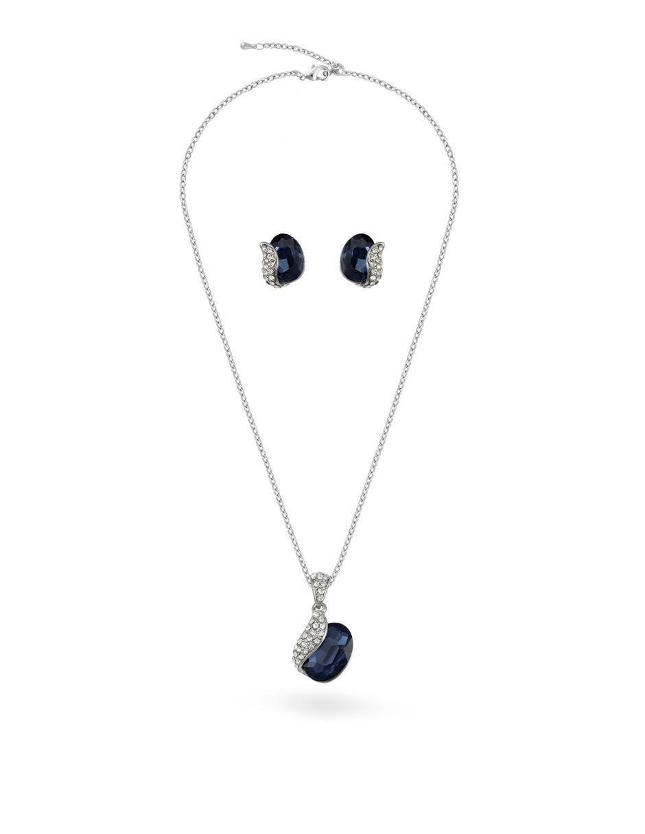 Aretes y collar cristal
