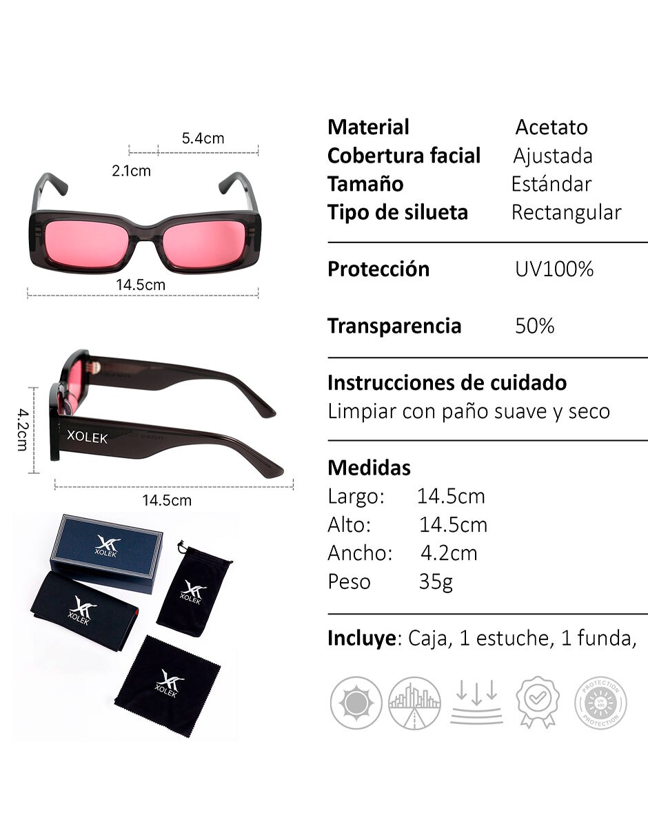 Lentes de sol Retro XO-109-R para mujer 8