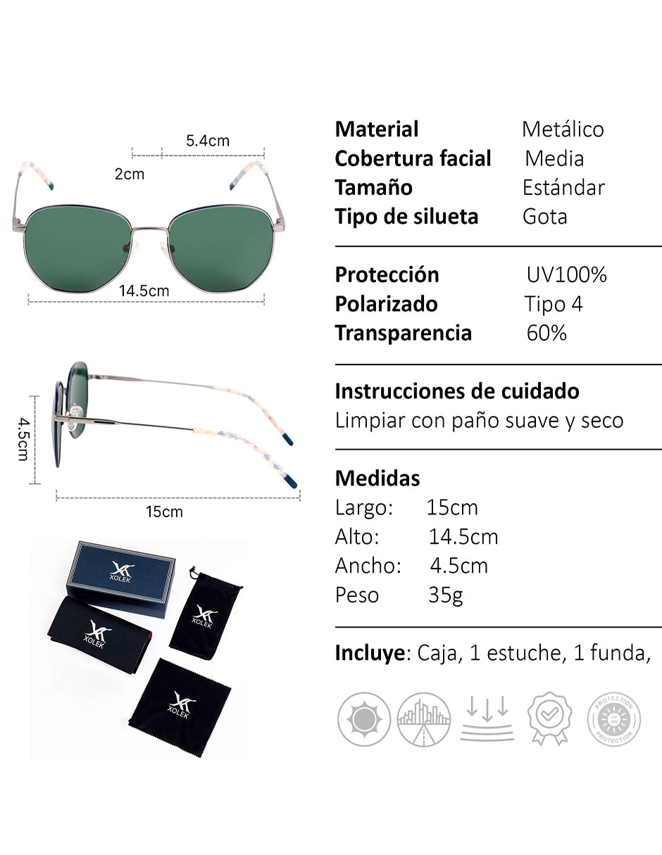 Lentes de sol Xolek XO-142-G unisex