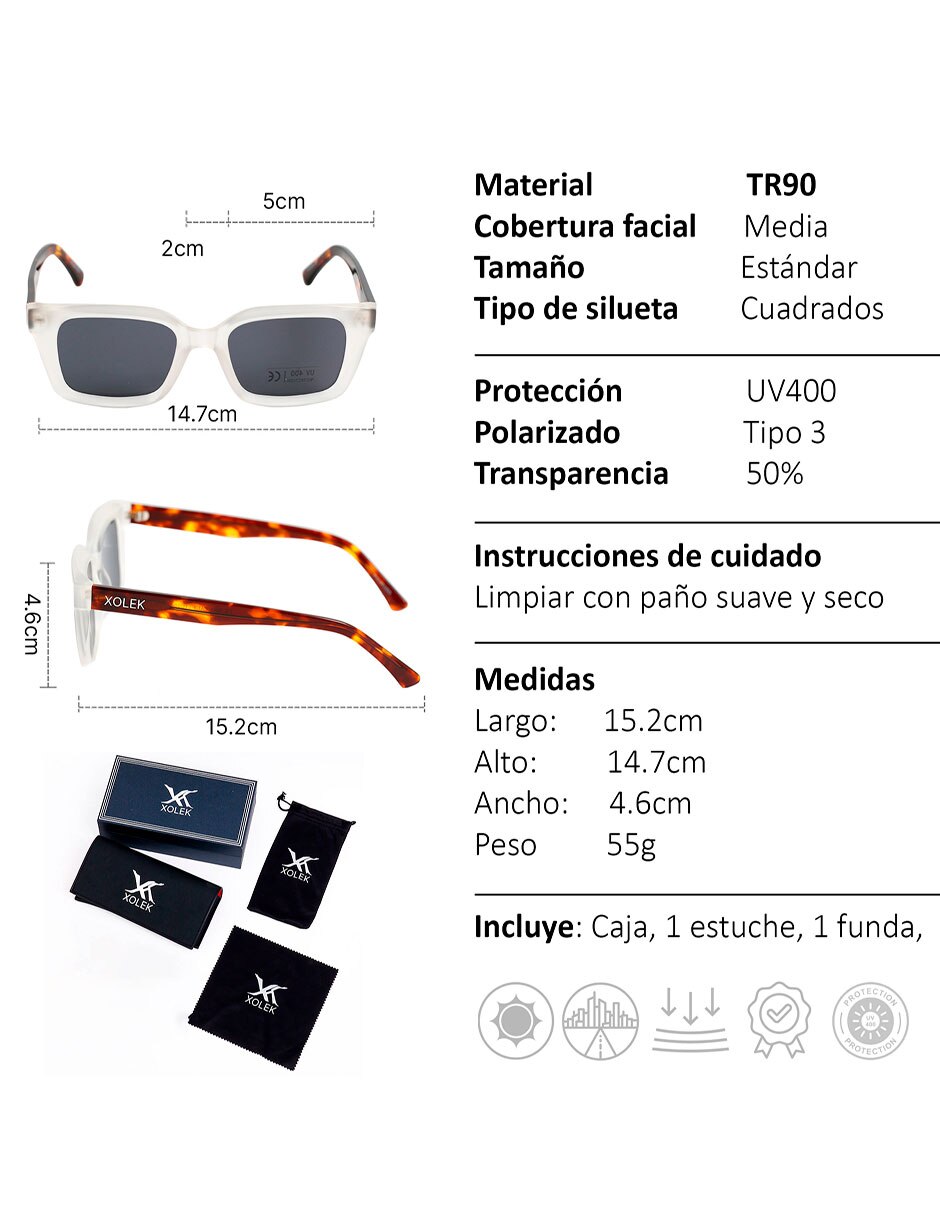 Lentes de sol Xolek Casual XO-122-T unisex