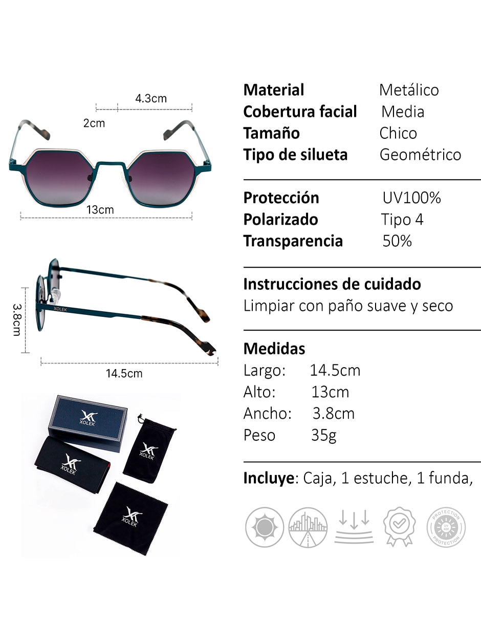 Lentes de sol Trend Xo-144-G unisex 7