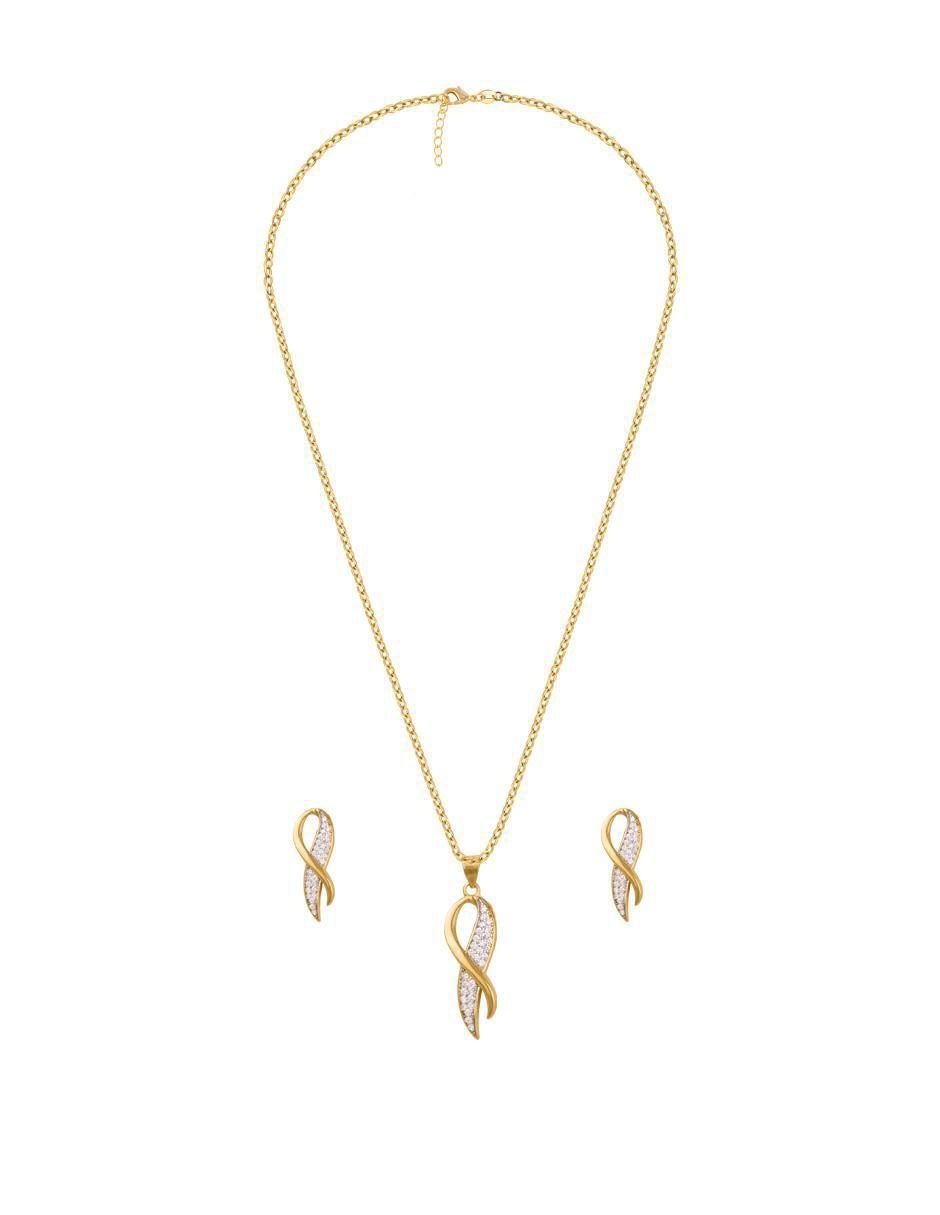 Aretes y collar de infinito zirconia 3