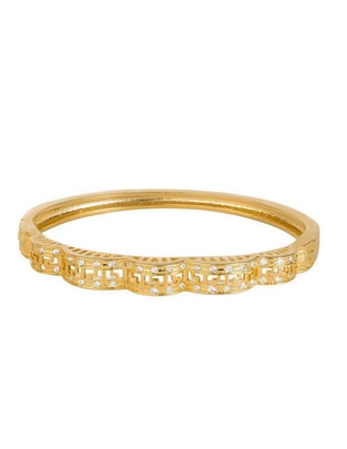 Pulsera con zirconia 18 K acabado chapa de oro