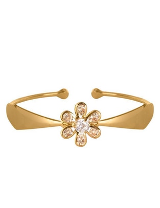 Pulsera con zirconia 18 K acabado chapa de oro Pulsera con zirconia 18 K acabado chapa de oro