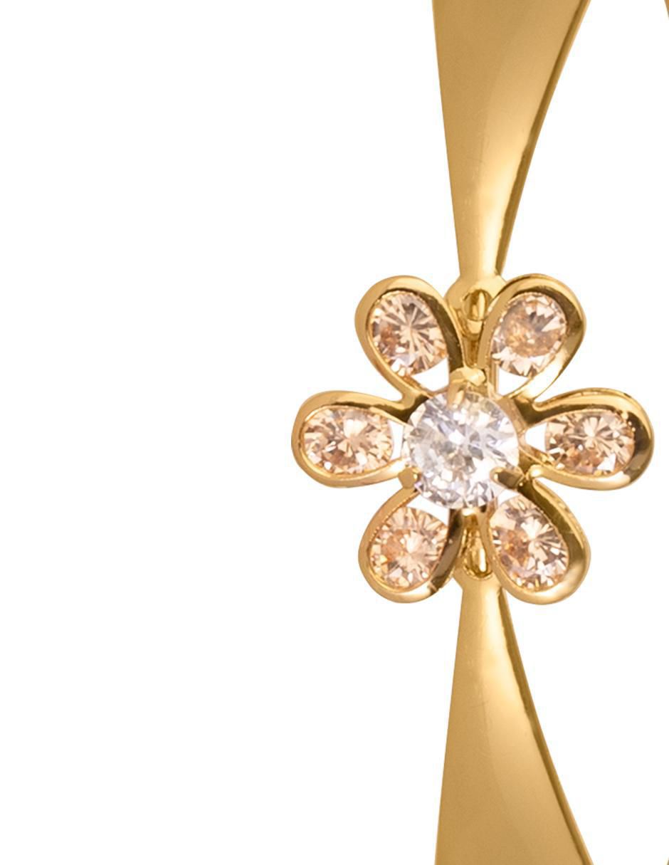 Pulsera con zirconia 18 K acabado chapa de oro 3