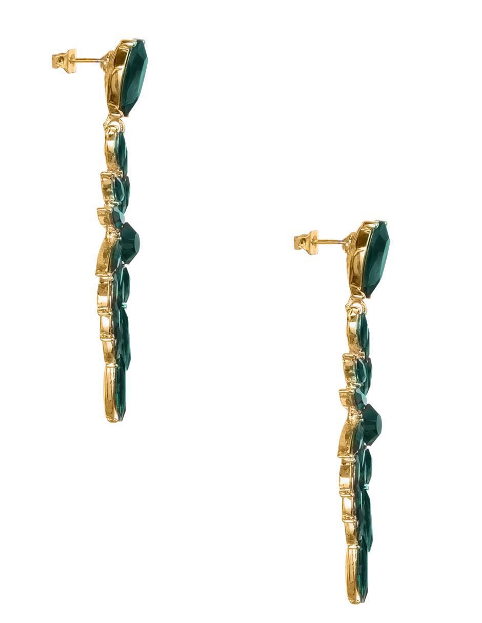 Aretes de alas 18 K con acabado chapa de oro cristal