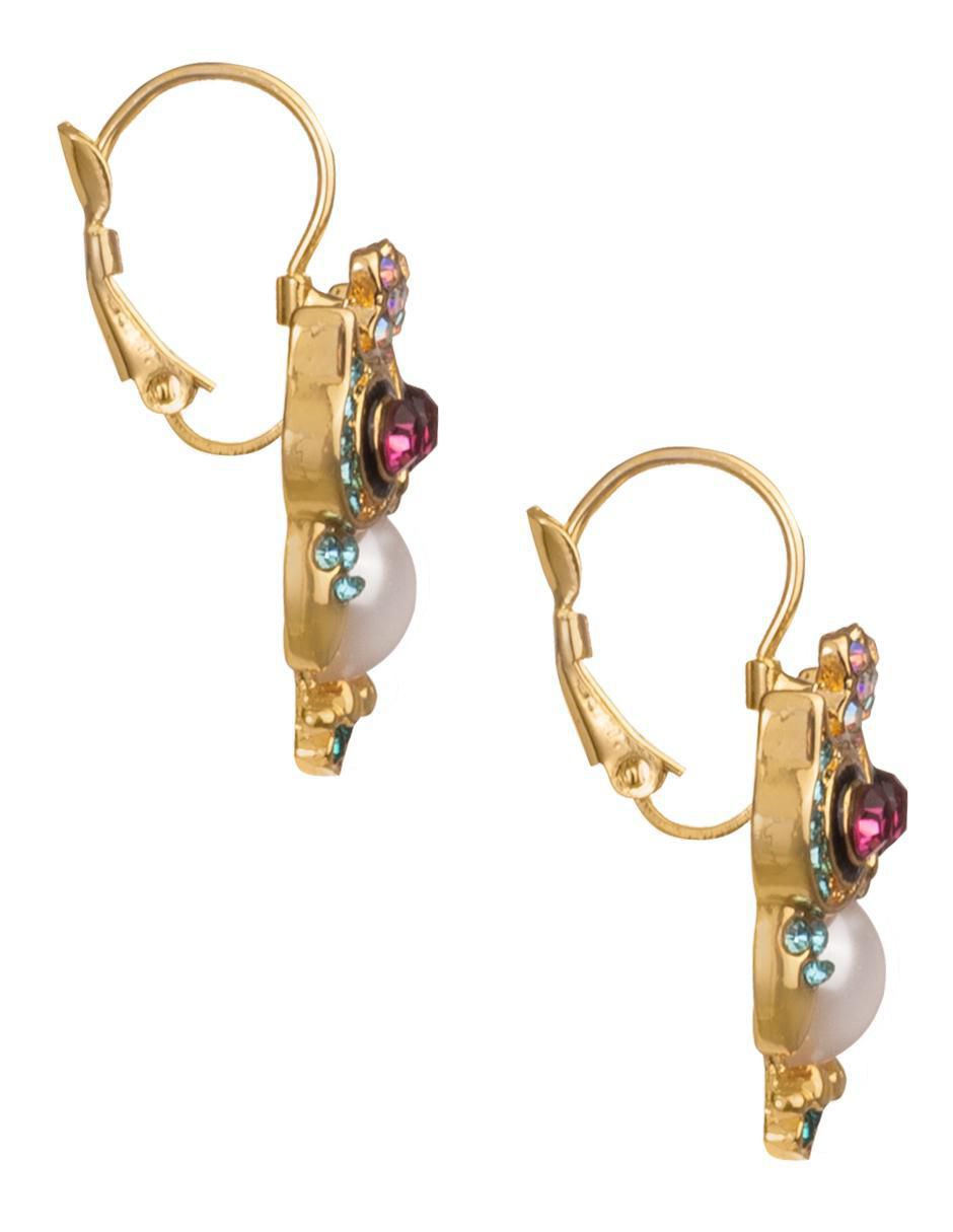 Aretes 18 K con acabado chapa de oro 2