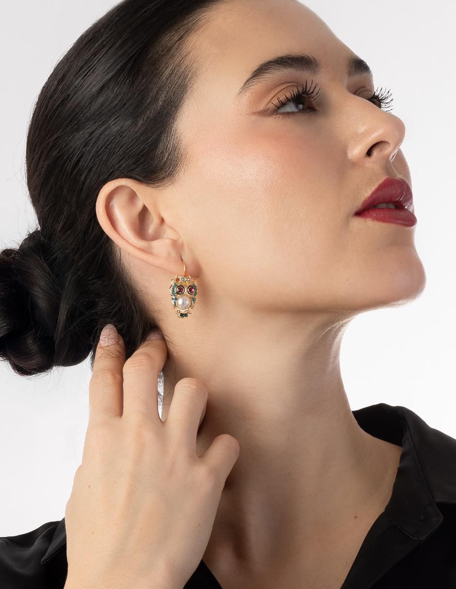 Aretes 18 K con acabado chapa de oro 3