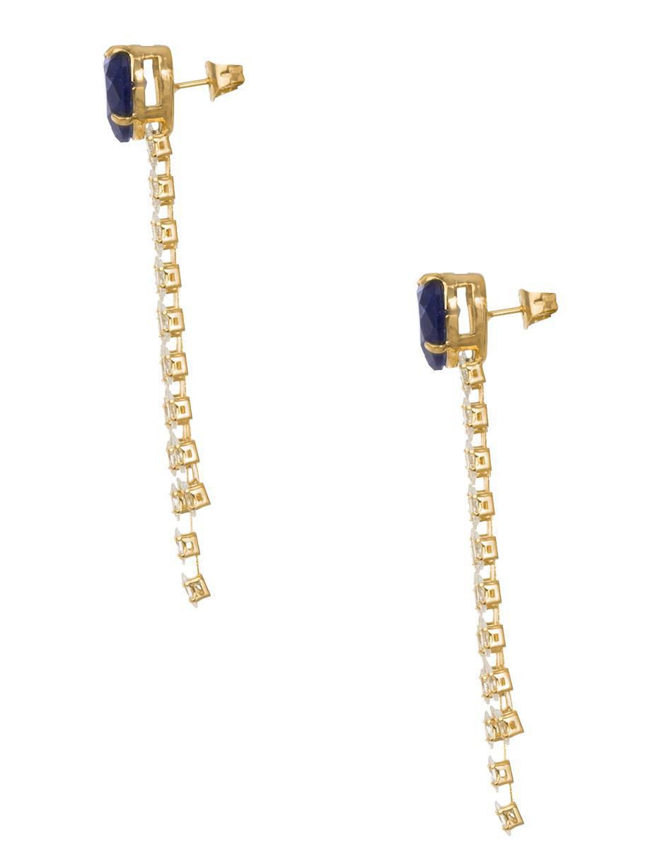 Aretes de corazón 18 K con acabado chapa de oro 2