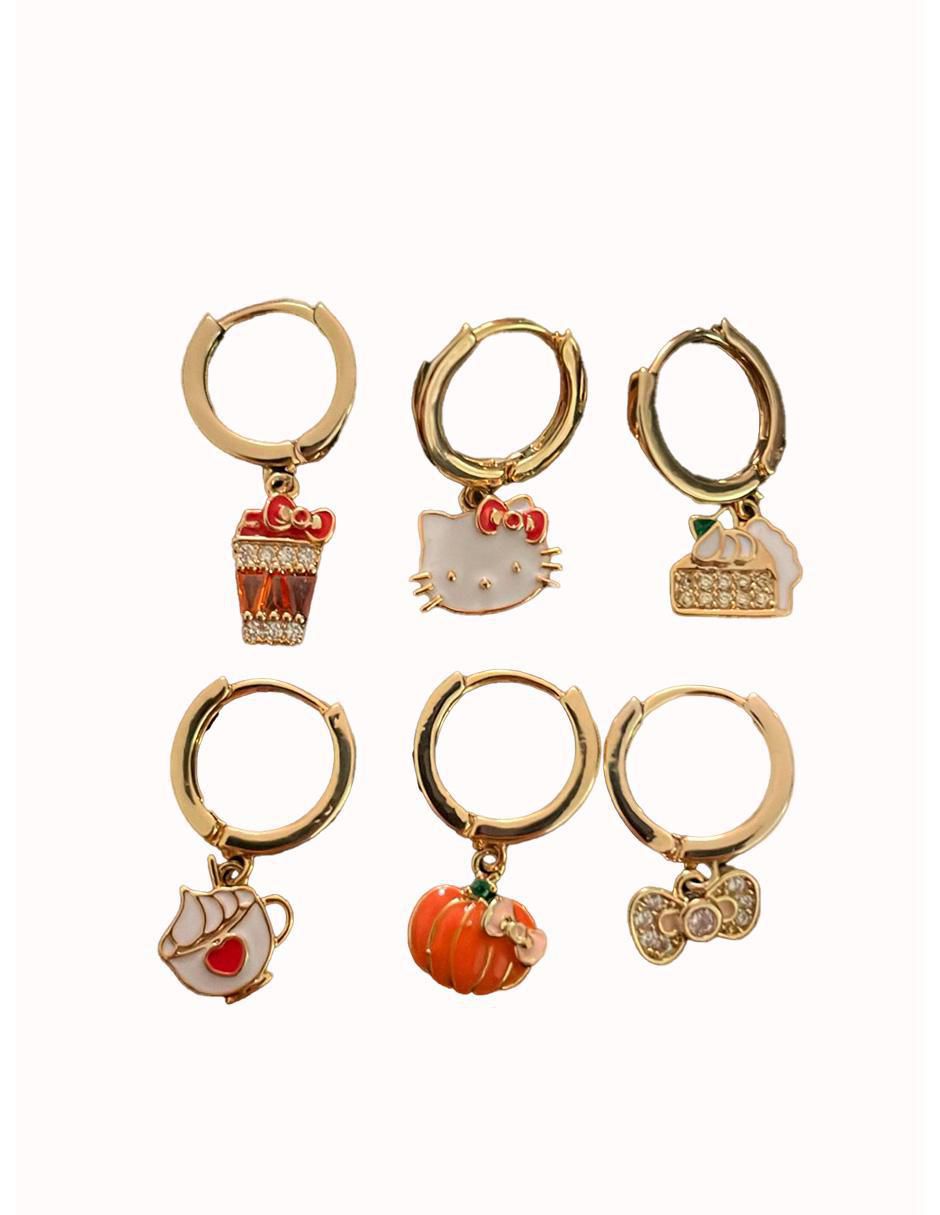 Set de aretes Hello Kitty con acabado pulido Set de aretes Hello Kitty con acabado pulido