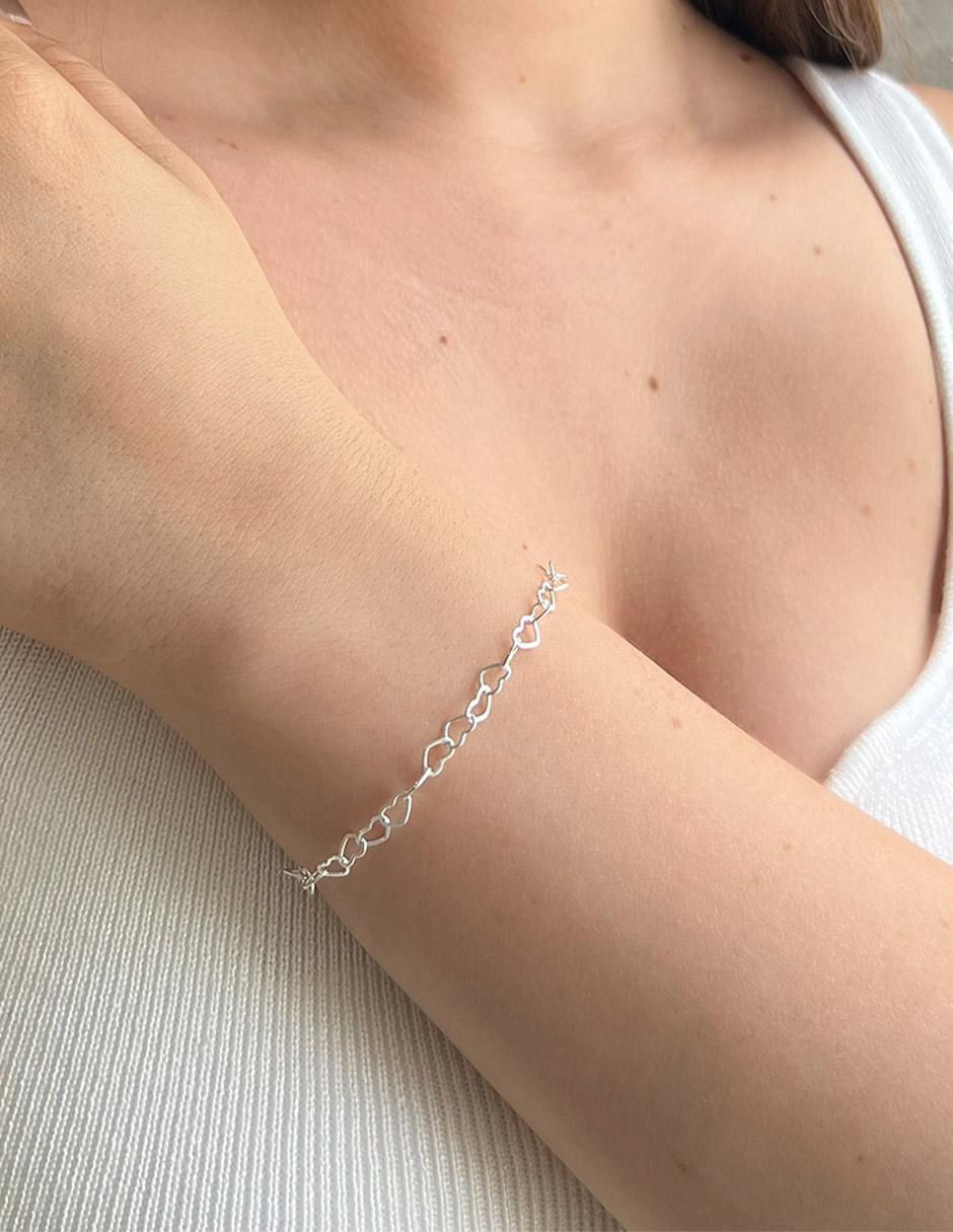 Pulsera de plata p 950 con acabado pulido 2