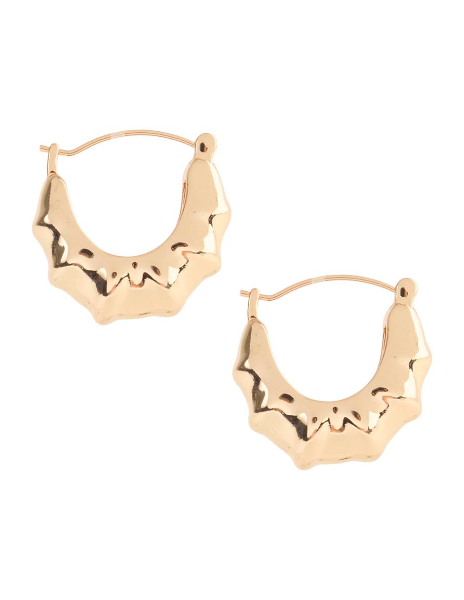 Aretes de aro ciruculares Map con acabado espejo